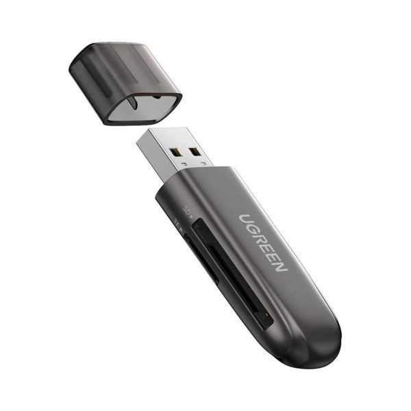Đầu đọc thẻ USB 3.0 Ugreen 10911 CM406 hỗ trợ SD/TF, tốc độ 5Gbps, Plug and Play