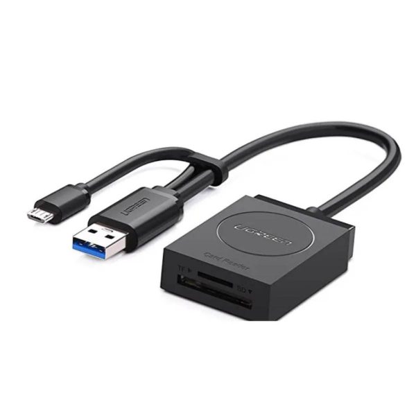 Đầu đọc thẻ USB 3.0 đến TF + SD Màu đen ABS 20203