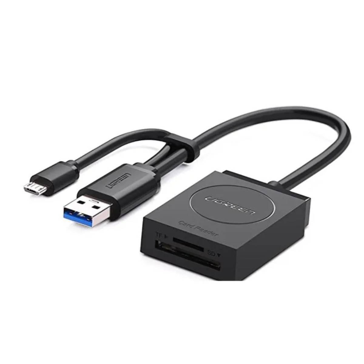 Đầu đọc thẻ USB 3.0 đến TF + SD Màu đen ABS 20203