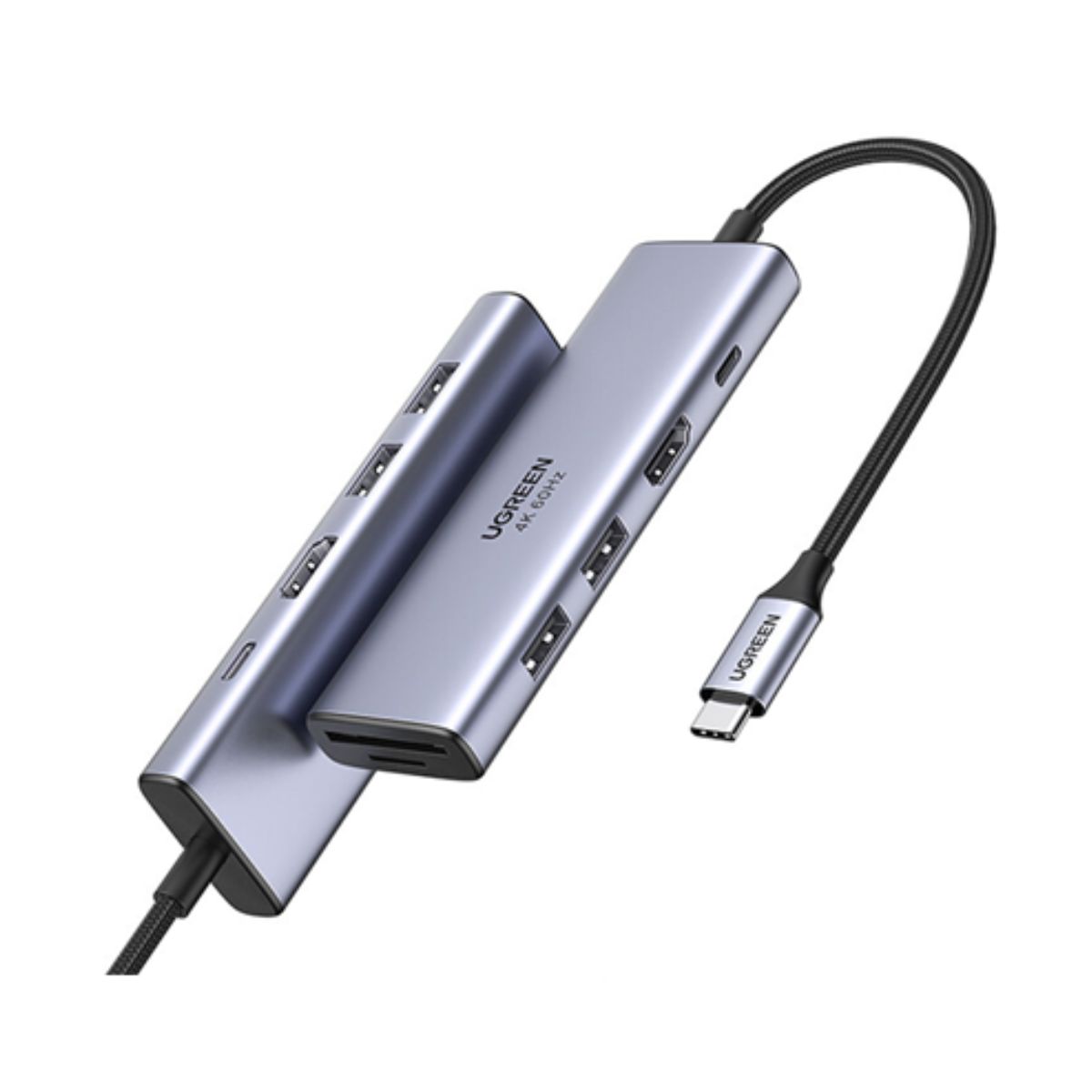 Bộ chia USB Ugreen 20900 3*USB 2.0 + LAN 100Mbps, tốc độ 480 Mbps, DC 5V / 2A