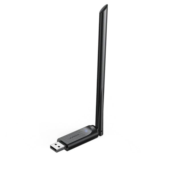 USB thu Wifi 6 Ugreen 90339 CM496 băng tần kép 2.4G/5G, tốc độ 650Mbps, 6dBi