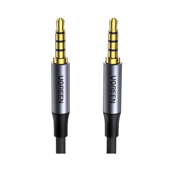 Cáp âm thanh AUX 3.5mm 2 đầu dương 4 cực dài 2M bện nylon hỗ trợ mic Ugreen 20782 cao cấp