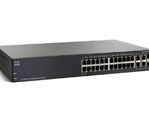 Switch Cisco SRW2024-K9 26 port 10/100/1000 ports; 2 Combo mini-GBIC ports.