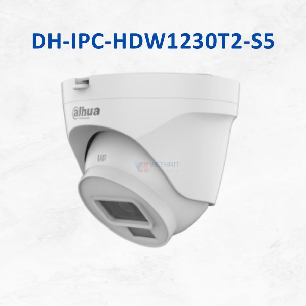 Camera IP gắn trần DAHUA DH-IPC-HDW1230T2-S5, Lite 2MP, hồng ngoại 30m, chống nước IP67