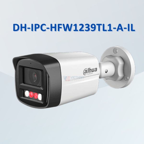 Camera IP ngoài trời ánh sáng kép Bullet 2MP DAHUA DH-IPC-HFW1239TL1-A-IL, hồng ngoại 30m, tích hợp mic