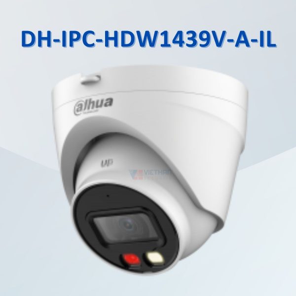 Camera IP 4MP Dome DAHUA DH-IPC-HDW1439V-A-IL, hồng ngoại 30m, tích hợp mic, IP67