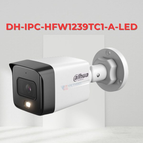 Camera IP Full Color 2MP DAHUA DH-IPC-HFW1239TC1-A-LED, phát hiện con người, tích hợp mic, tầm nhìn 30m