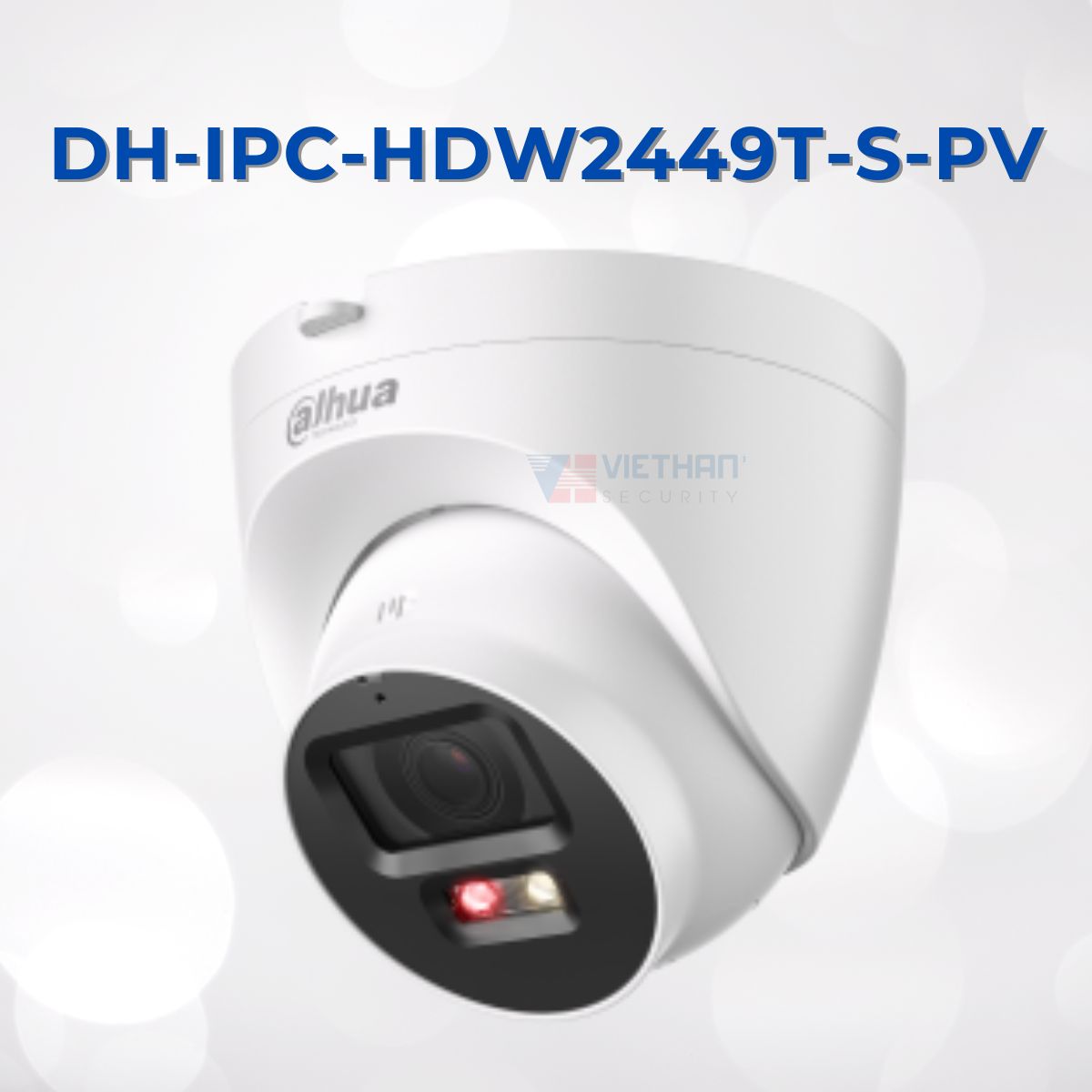 Camera IP 4MP Dome DAHUA DH-IPC-HDW2449T-S-PV, đèn LED, hồng ngoại 30m, Đàm thoại 2 chiều