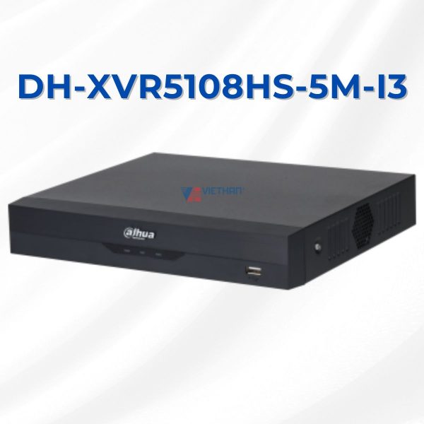 Đầu ghi hình Camera HDCV1 8 kênh Dahua DH-XVR5108HS-5M-I3, băng thông 64 Mbps, 5MP, nén AI-Coding