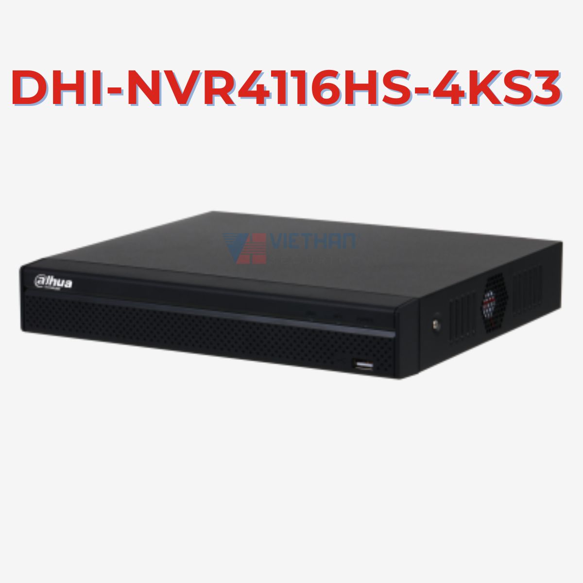 Đầu ghi hình camera IP 16 kênh 12MP Dahua DHI-NVR4116HS-4KS3, hỗ trợ 1 ổ cứng 20TB, băng thông đầu vào 160Mbps