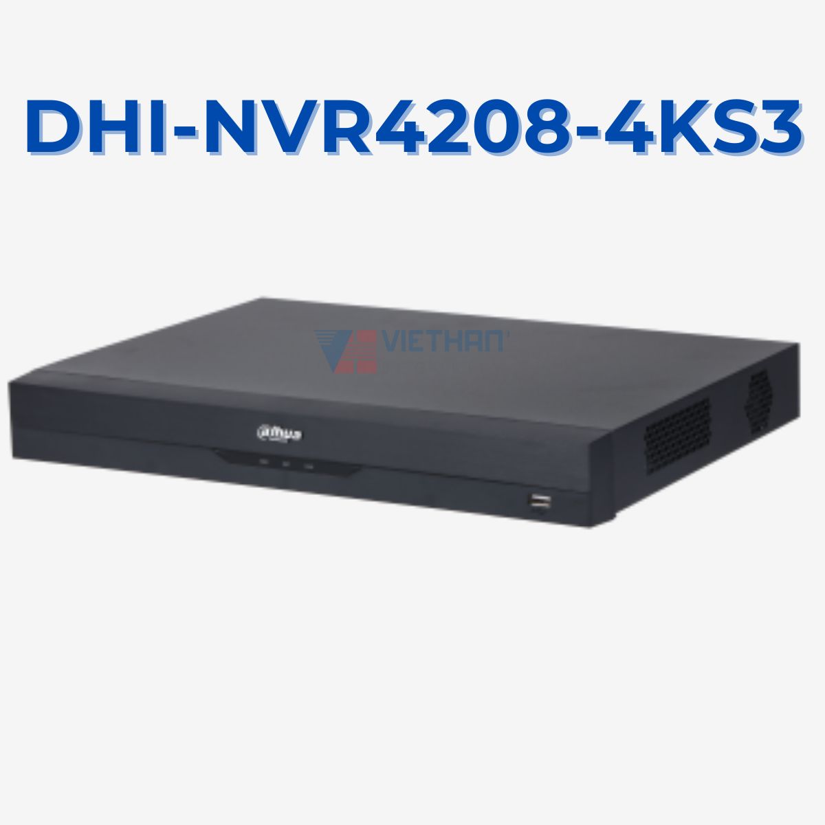 Đầu ghi hình camera IP 8 kênh 12MP Dahua DHI-NVR4208-4KS3, hỗ trợ 2 ổ cứng 20TB, băng thông đầu vào 160Mbps