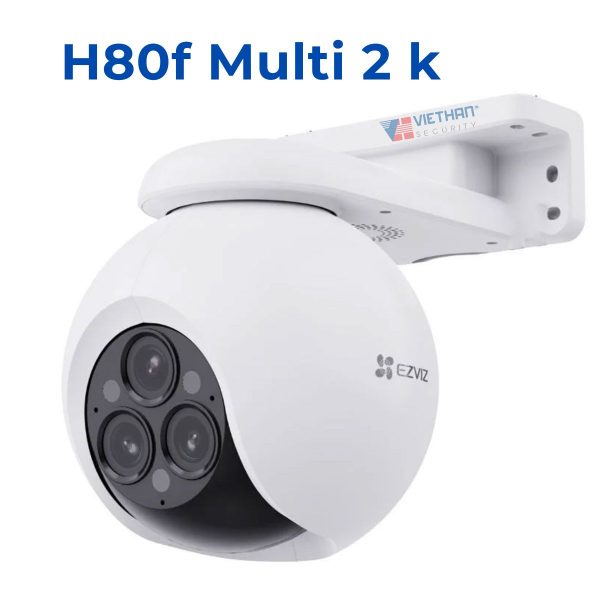 Camera Wifi Ngoài Trời EZVIZ H80f Multi 2K 3 Ống Kính, Đàm Thoại 2 Chiều, Quan Sát 360°
