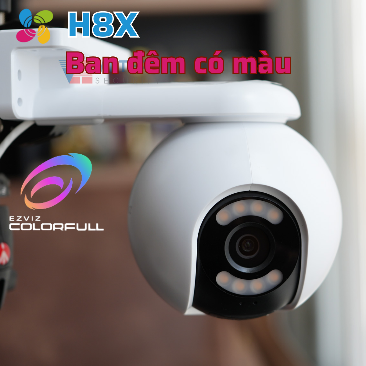 Camera màu ban đêm EZVIZ H8X WiFi 4MP Đàm Thoại 2 Chiều, Quan Sát 360°