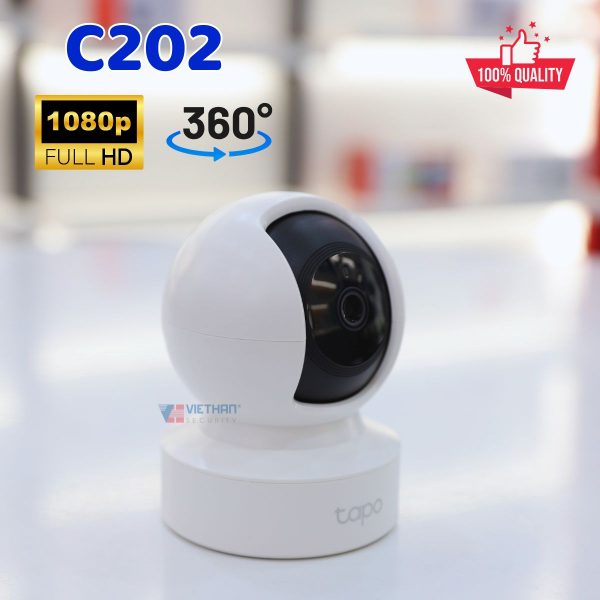 Camera wifi trong nhà TP-Link Tapo C202 1080p quay quét 360 độ, đàm thoại 2 chiều, phát hiện chuyển động