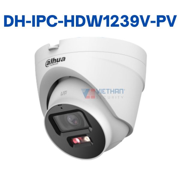 Camera IP Dome 2MP DAHUA DH-IPC-HDW1239V-PV, , Đàm thoại 2 chiều, Tích hợp còi hú, Đèn LED