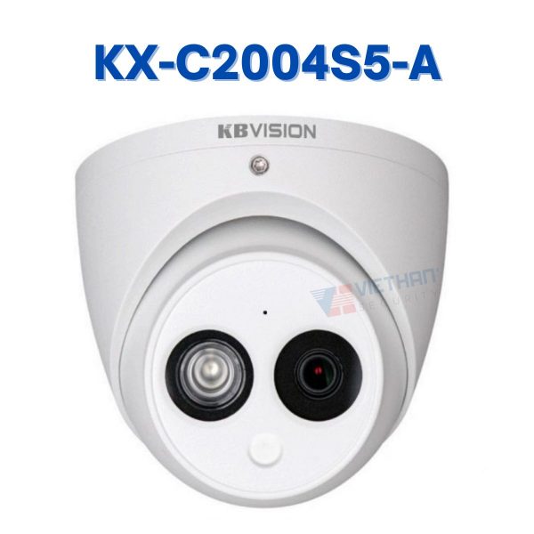 Camera Dome 4 in 1 KBVISION  KX-C2004S5-A, 2MP, Hồng ngoại 50m, Tích hợp Mic, IP67