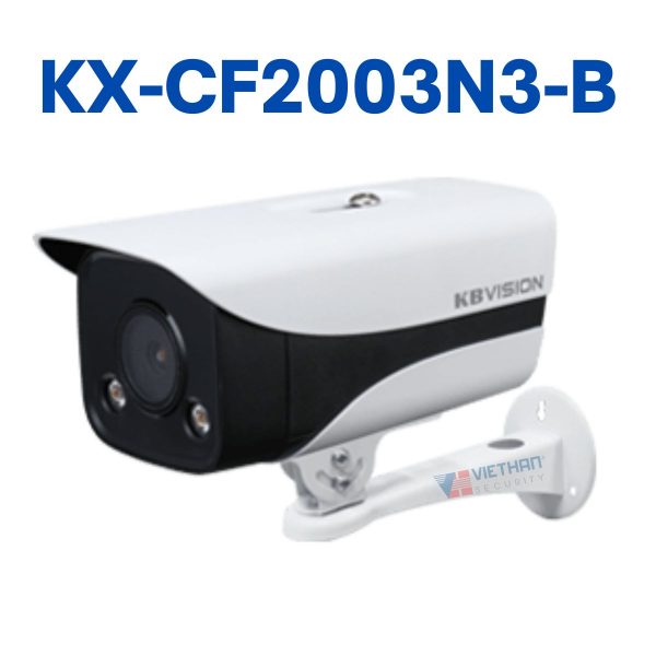 Camera IP Full Color 2MP KBVISION  KX-CF2003N3-B, Đèn LED 40m, Chống nhiễu 3D-DNR, IVS