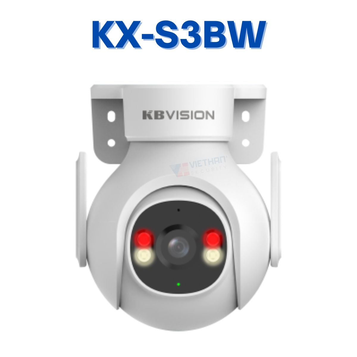 Camera IP Wifi Quay quét KBVISION KX-S3BW 3MP, Đàm thoại 2 chiều, báo động đèn và còi hú, Đèn LED