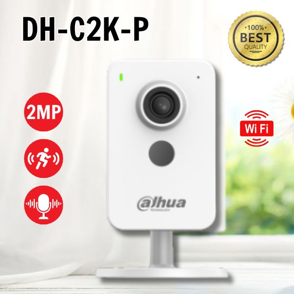 Camera Wifi Trong nhà có PoE DAHUA DH-C2K-P, Wifi 6, Phát hiện AI, Đàm thoại 2 chiều