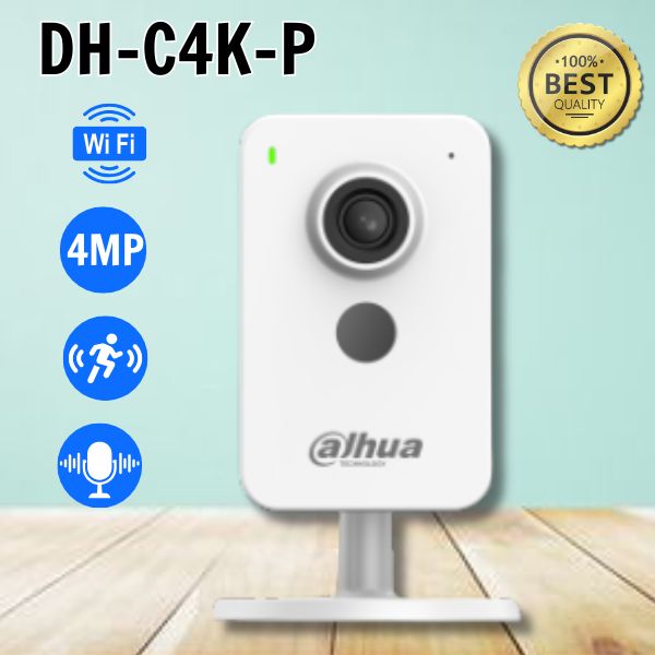 Camera Wifi Trong nhà có PoE DAHUA DH-C4K-P 4MP, Wifi 6, Phát hiện AI, Đàm thoại 2 chiều