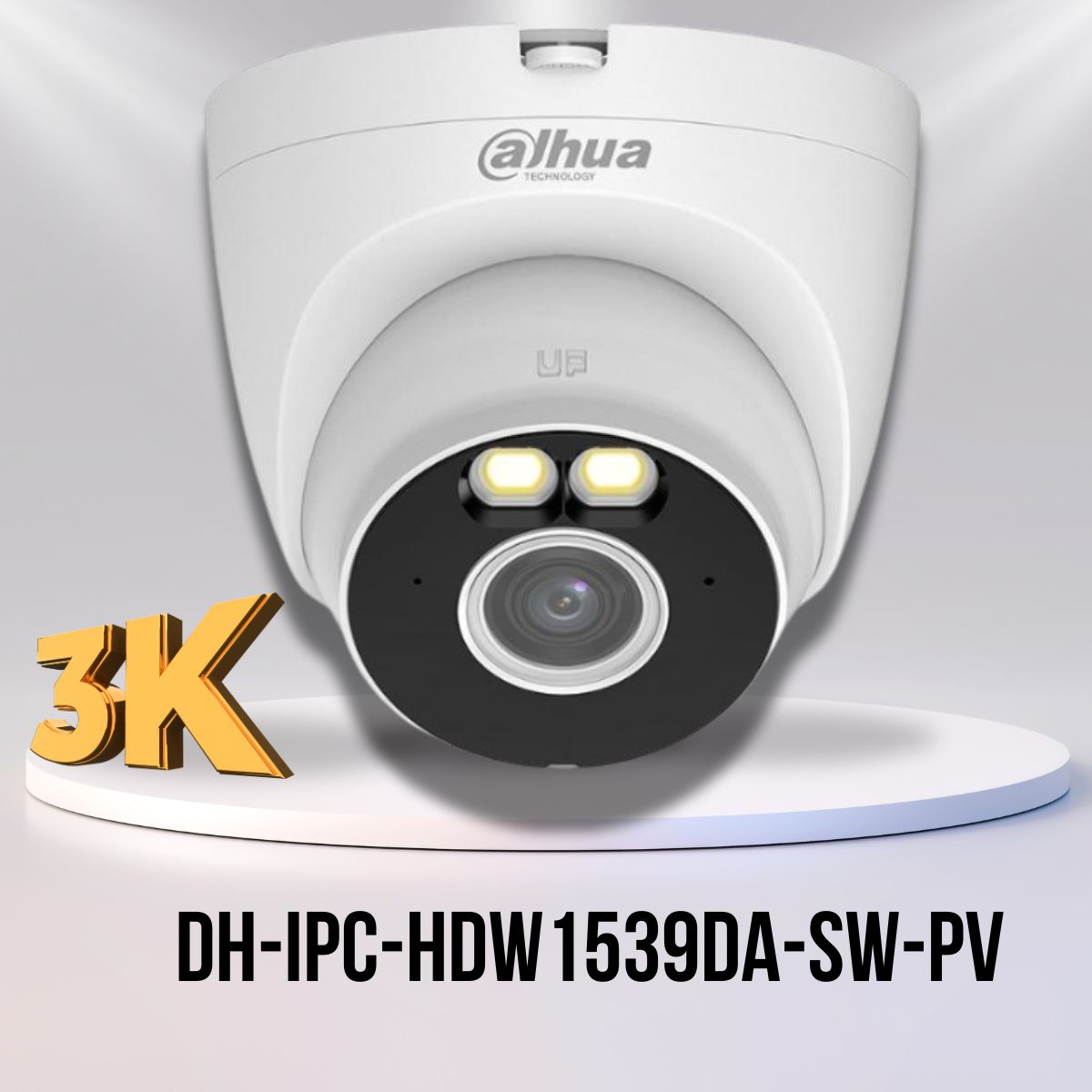 Camera IP Wifi Turret 5MP DAHUA DH-IPC-HDW1539DA-SW-PV, Đàm thoại 2 chiều,Phát hiện chuyển động, Còi báo