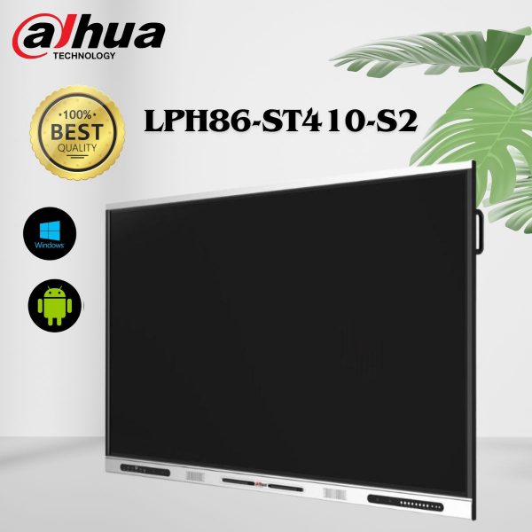 Màn hình tương tác DHI-LPH86-ST410-S2 Cường lực chống chói, Không cán màng, Hỗ trợ Android & Windows