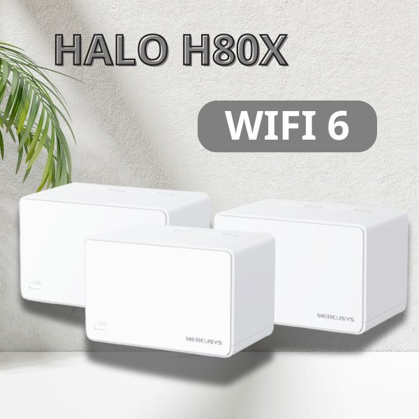 Hệ thống Mesh Wi-Fi 6 AX3000 Halo H80X, Phủ sóng toàn nhà, Chuyển vùng liền mạch, Thiết lập dễ dàng