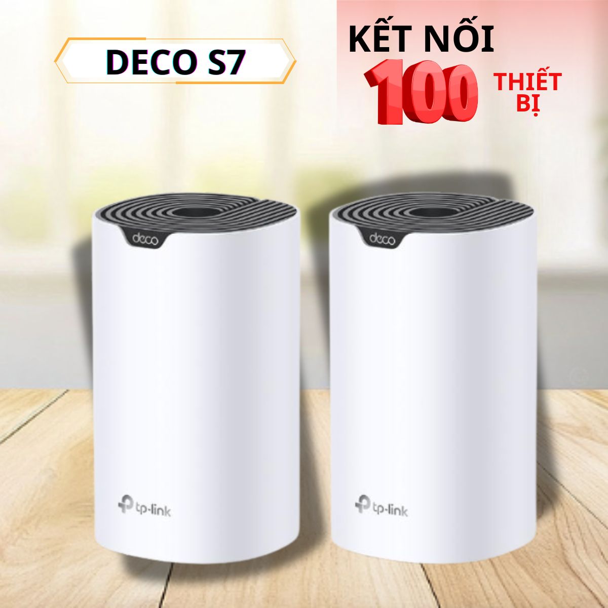 Hệ thống Wi-Fi Mesh AC1900 Deco S7 (2-Pack), Kết nối mượt mà, Phú sóng toàn diện, Dễ dàng lắp đặt.
