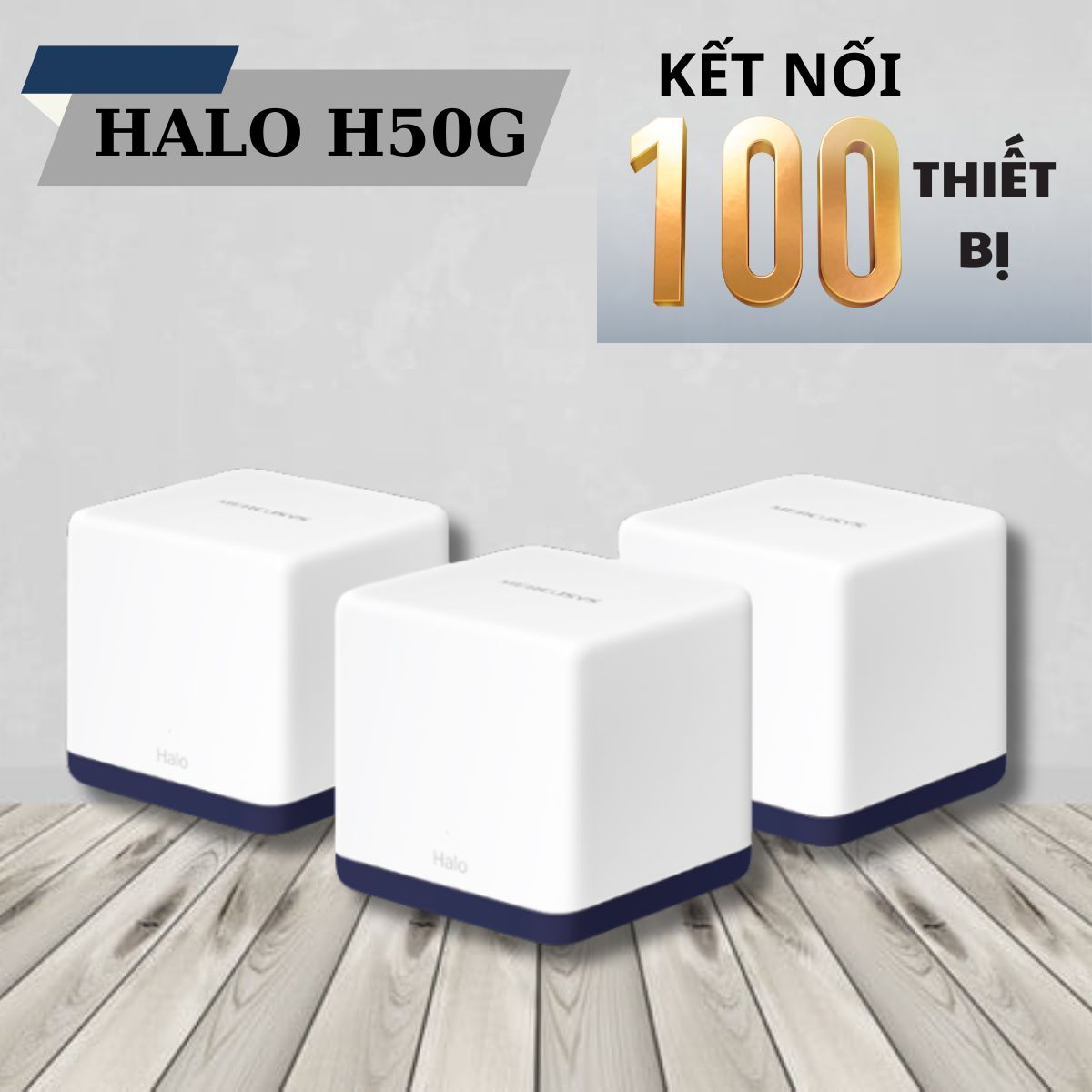 Hệ Thống Wi-Fi Mesh Cho Gia Đình AC1900 Halo H50G (3-Pack), Wi-Fi Băng Tần Kép, Kết nối toàn diện, Mạng thống nhất