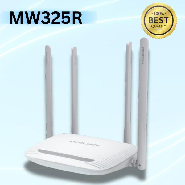 Router Wifi Mercusys MW325R Chuẩn Tốc Độ 300Mbps, Vùng phủ sóng rộng, Cài đặt dễ dàng
