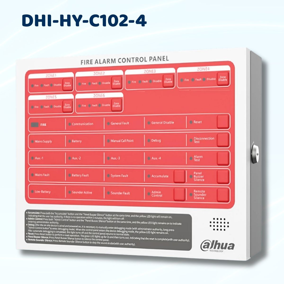 Tủ báo cháy 4 kênh Dahua DHI-HY-C102-4, Độ nhạy cao, Khả năng phát hiện chính xác