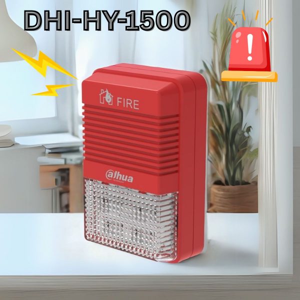 Còi đèn địa chỉ Dahua DHI-HY-1500, Âm thanh lớn 75-115dB, Phạm vi địa chỉ 1-254