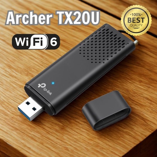 Bộ chuyển đổi USB Wi-Fi Archer TX20U Băng tần kép Mini AX1800, USB 3.0, Công nghệ MU-MIMO, OFDMA và WPA3