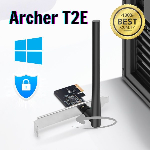 Bộ Chuyển Đổi PCI Express Wi Fi Archer T2E Băng Tần Kép AC600, 1 x Ăng-ten ngoài có độ lợi cao, Hỗ trợ WPA3