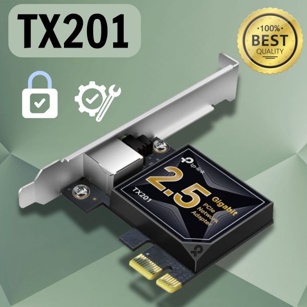 Bộ Chuyển Đổi Mạng PCI Express TP-Link TX201 2.5 Gigabit, PCIe 2.1 x1, Hỗ trợ tiêu chuẩn mạng 2.5/1 Gbps và 100 Mbps