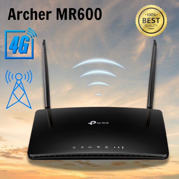 Router Wi-Fi  4G Gigabit AC1200 TP-Link Archer MR600, Tốc độ 300Mbps, 2 x Ăng-ten
