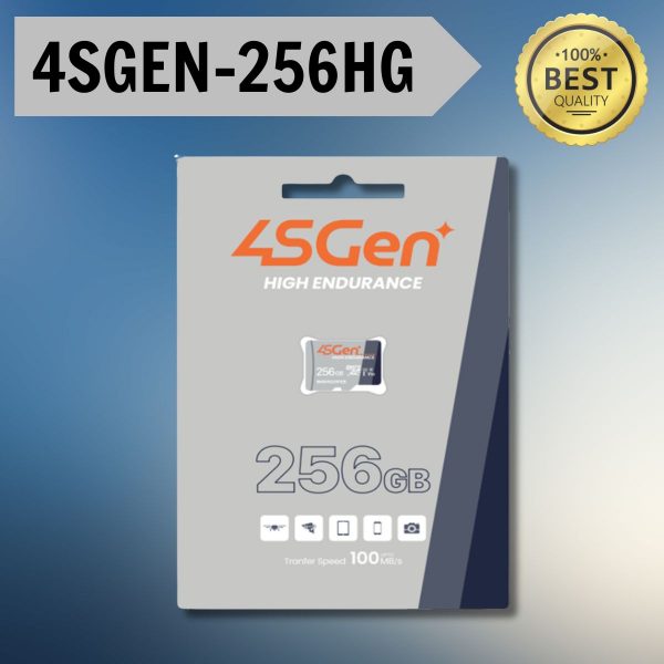 Thẻ nhớ Micro SD 4SGEN-256HG Dung lượng 256GB, Tốc độ đọc 100MB/s, Tốc độ ghi 90MB/s