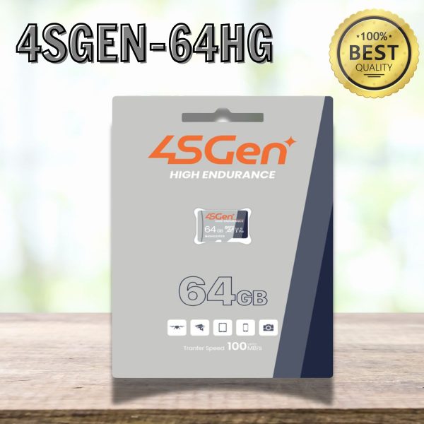 Thẻ nhớ Micro SD 4SGEN-64HG Dung lượng 64GB, Tốc độ đọc 100MB/s, Tốc độ ghi 40MB/s