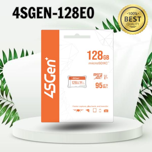 Thẻ nhớ Micro SD 4SGEN-128EO Dung lượng 128GB, Tốc độ đọc 95MB/s, Tốc độ ghi 10MB/s