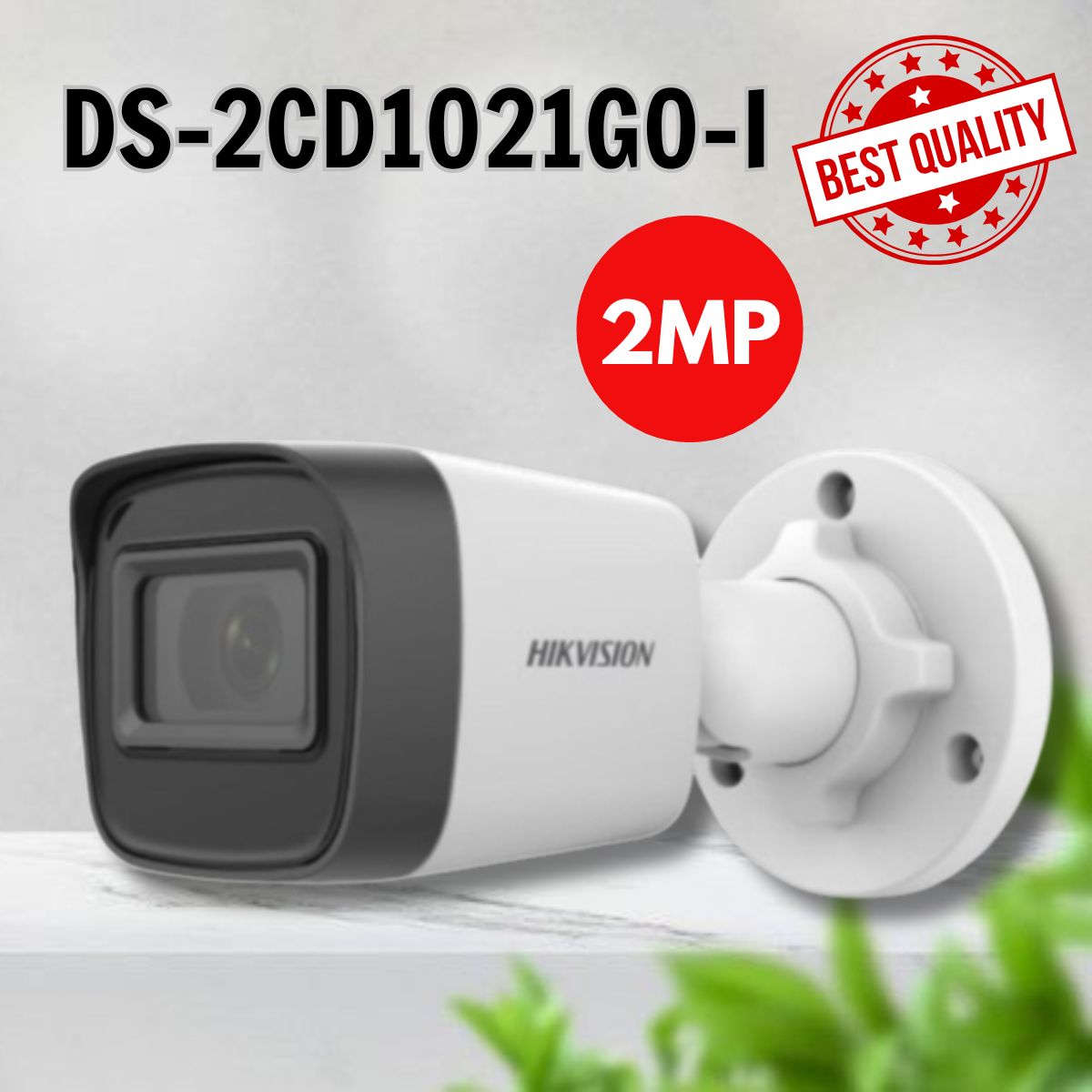 Camera IP 2MP thân trụ Hikvision DS-2CD1021G0-I, Hồng ngoại 30m, Chống nước IP67