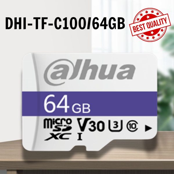 Thẻ nhớ 64GB Micro SD Dahua  DHI-TF-C100/64GB, Tốc độ đọc 95MB/s, Tốc độ ghi 38MB/s