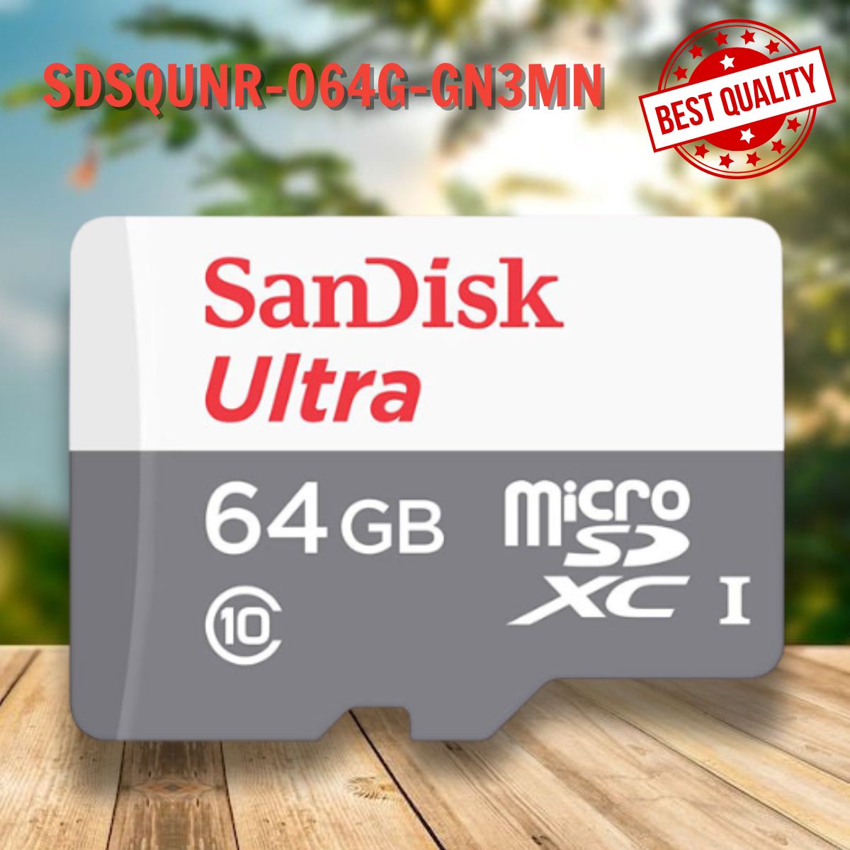 Thẻ nhớ Micro SD SanDisk 64GB SDSQUNR-064G-GN3MN Tốc độ đọc 95MB/s, Tốc độ ghi 38MB/s