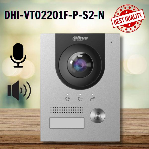 Camera chuông cửa IP Dahua DHI-VTO2201F-P-S2-N, Độ phân giải 2MP, nút ấn, Chuẩn nét H265, Góc quan sát 138.6°
