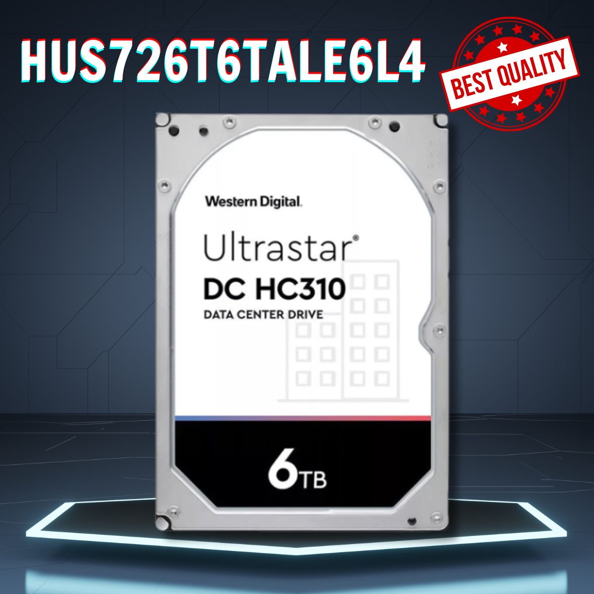 Ổ cứng HDD 6TB WD Enterprise Ultrastar DC HC310 HUS726T6TALE6L4, Bộ nhớ đệm 256MB Cache, Kích thước 3.5"