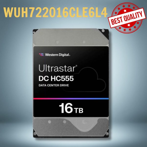 Ổ cứng HDD 16TB WD Enterprise Ultrastar DC HC555 WUH722016CLE6L4, Chuẩn kết nối SATA III, 6 Gb/s, Cache 512 MB