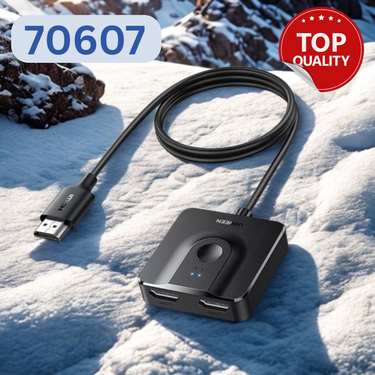 Bộ gộp tín hiệu HDMI 2.0 4K@60Hz Splitter Switch 2 vào 1 Ugreen 70607 cao cấp (hỗ trợ 2 chiều)