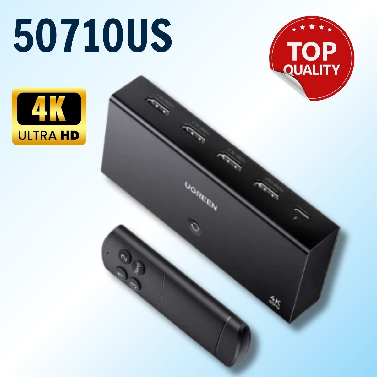 Ugreen 50710US 5 In 1 Out Bộ gộp HDMI 2.0 5 vào 1 ra chuẩn cắm US 50710EU 29768 CM189