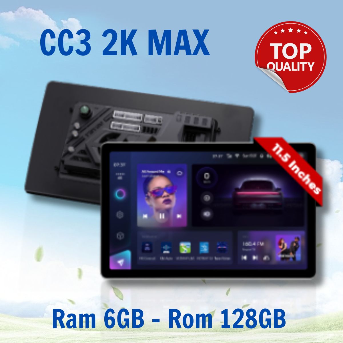 Màn Hình Android TEYES CC3 2K MAX Ram 6GB - Rom 128GB, Kích thước siêu lớn, Hỗ trợ kết nối đa kênh