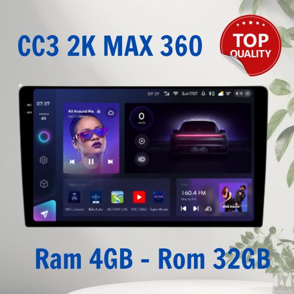 Màn Hình Android TEYES CC3 2K MAX 360 Liền Camera 360 Ram 4GB - Rom 32GB, Kích thước siêu lớn 11.5 và 13 inch