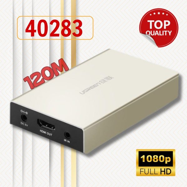 Bộ khuyếch đại HDMI 120M Ugreen 40283 qua cáp mạng RJ45 Cat5e/Cat6, Phù hợp với tiêu chuẩn IEEE 802.3 Ethernet